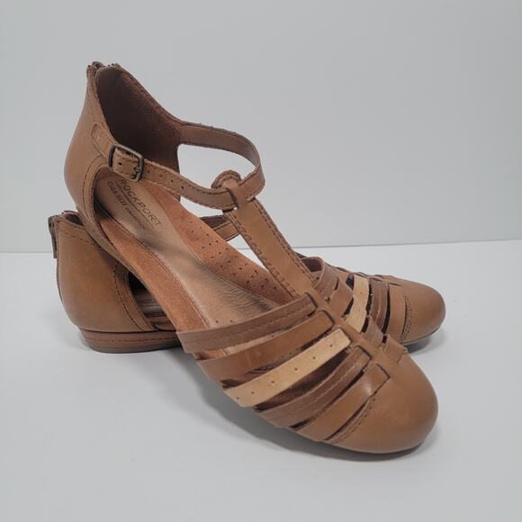 Rockport Cobb Hill Strap Womens 7M Sandals Buckle Brown Tan - Picture 2 of 10